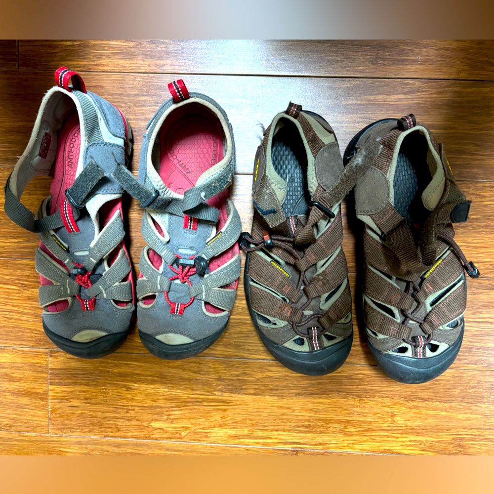 2 pairs Keen’s beach shoes - big kids